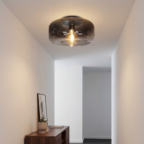 Deckenleuchte glas rauchgrau - glas,