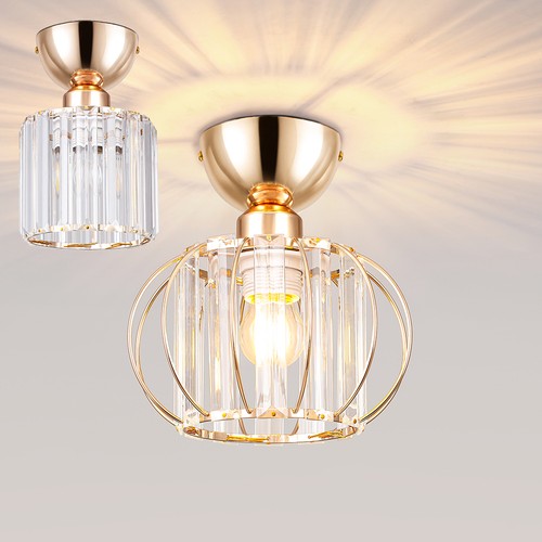 E27 metal kristall deckenlampe - e27,