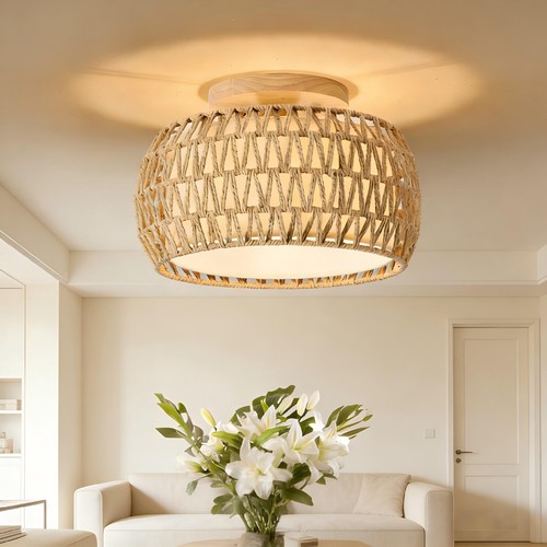 Deckenlampe rattan 32cm - deckenlampe,