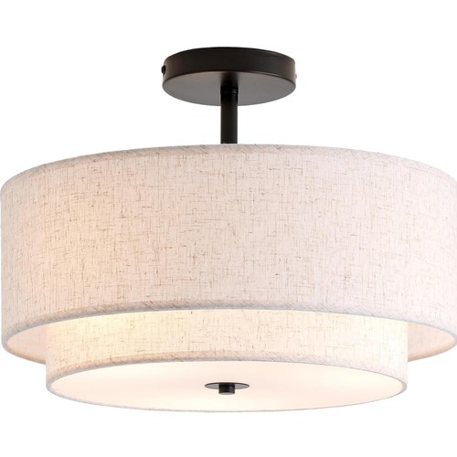 Deckenlampe stoff beige - deckenlampe, rund