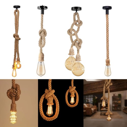 Retro industrielampe hanfseil - retro,