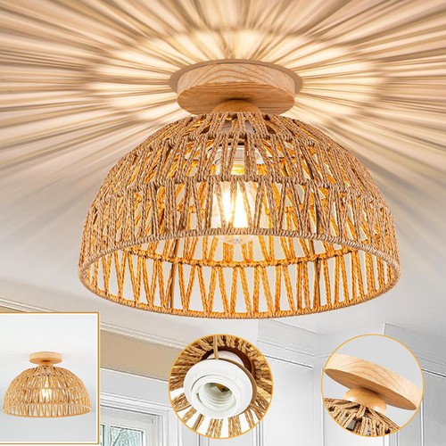 Deckenleuchte aus rattan - deckenleuchte,